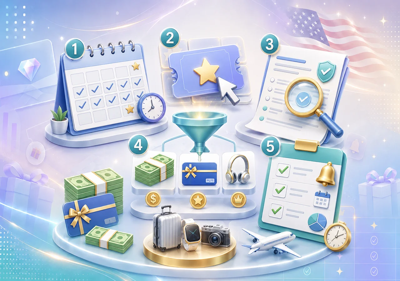 5 expert strategies for instant win sweepstakes with checklist, daily entry, rules guide, and prize tracking